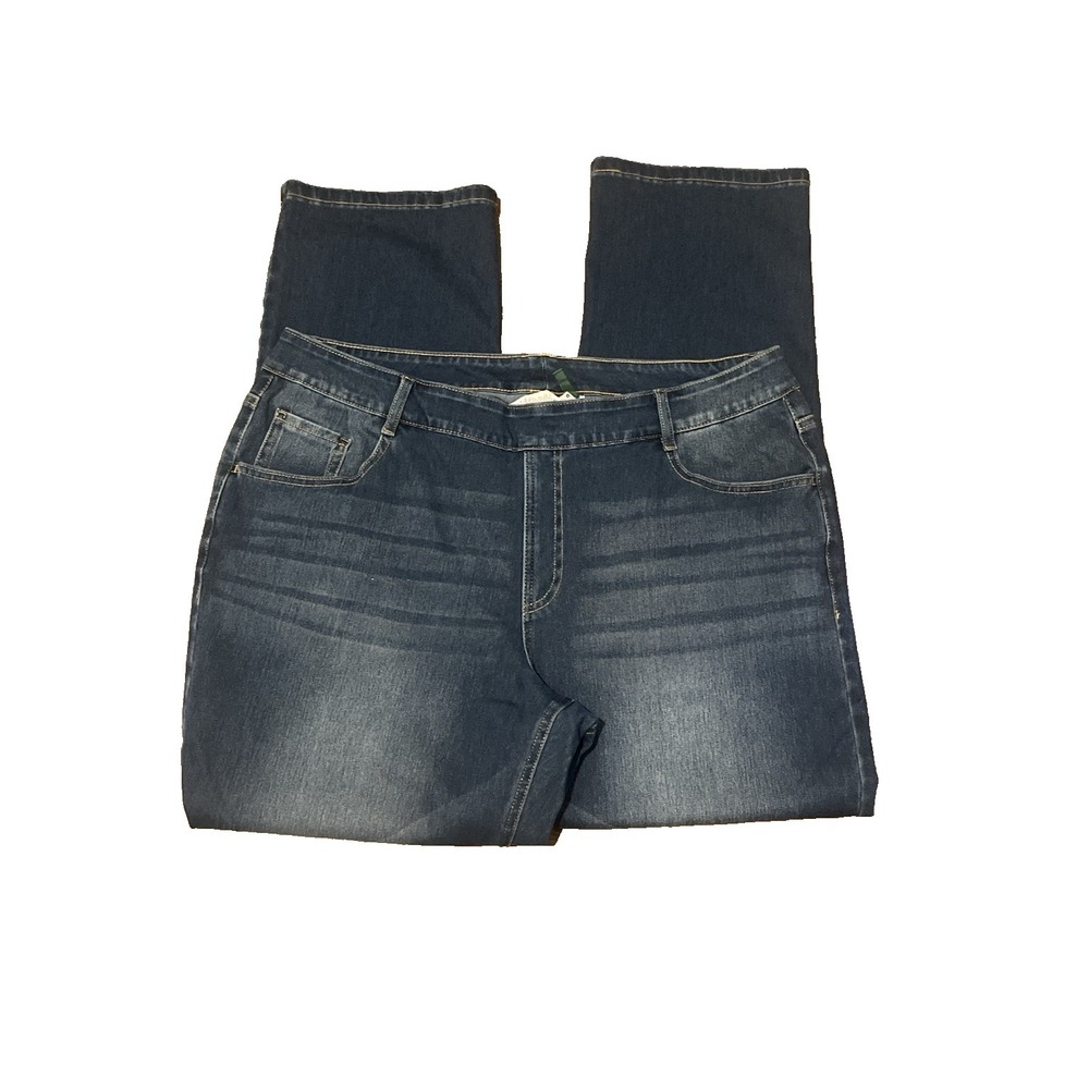 Halara Flex Wide Leg Jeans 1X Pull On Stretch Denim High Rise - Picture 4 of 6